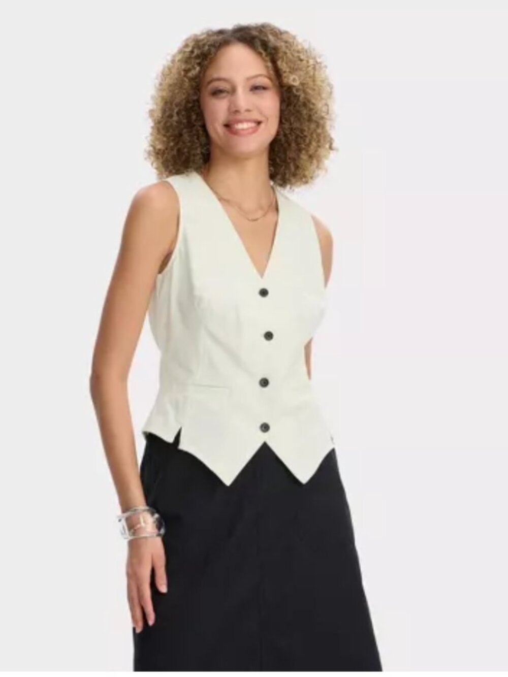 Universal Thread Mint Green Tailored Vest Size S - Picture 2 of 9